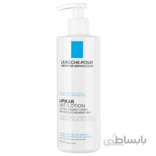لوسیون بدن لاروش پوزای LA ROCHE POSAY مدل لیپیکار LIPIKAR حجم ۴۰۰ میل | ضد حساسیت و ترمیم و تغذیه قوی پوست بدن ا La-roche posay lipikar lait lotion, 400ml