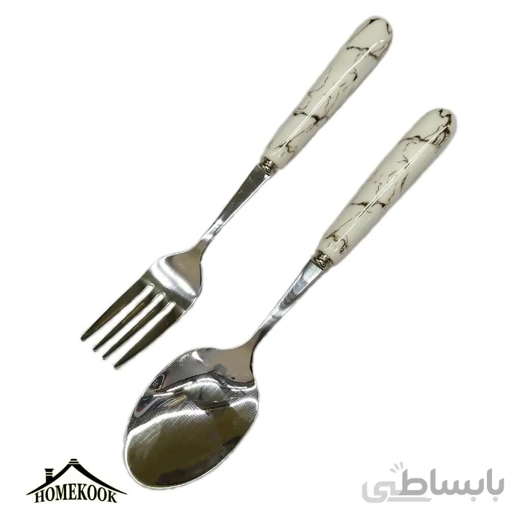 قاشق و چنگال دسته سرامیکی