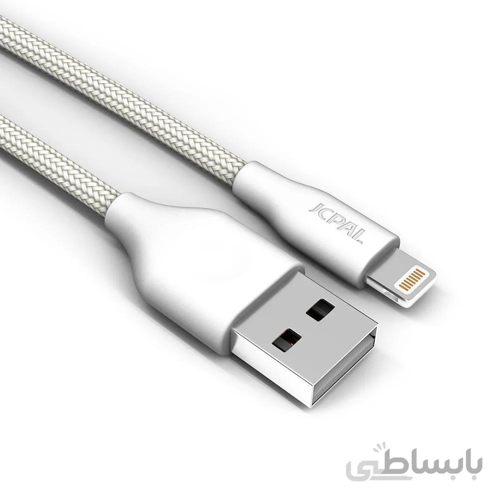 کابل تبدیل USB سفید جی سی پال مدل FlexLink مناسب برای آیفون و آی پد