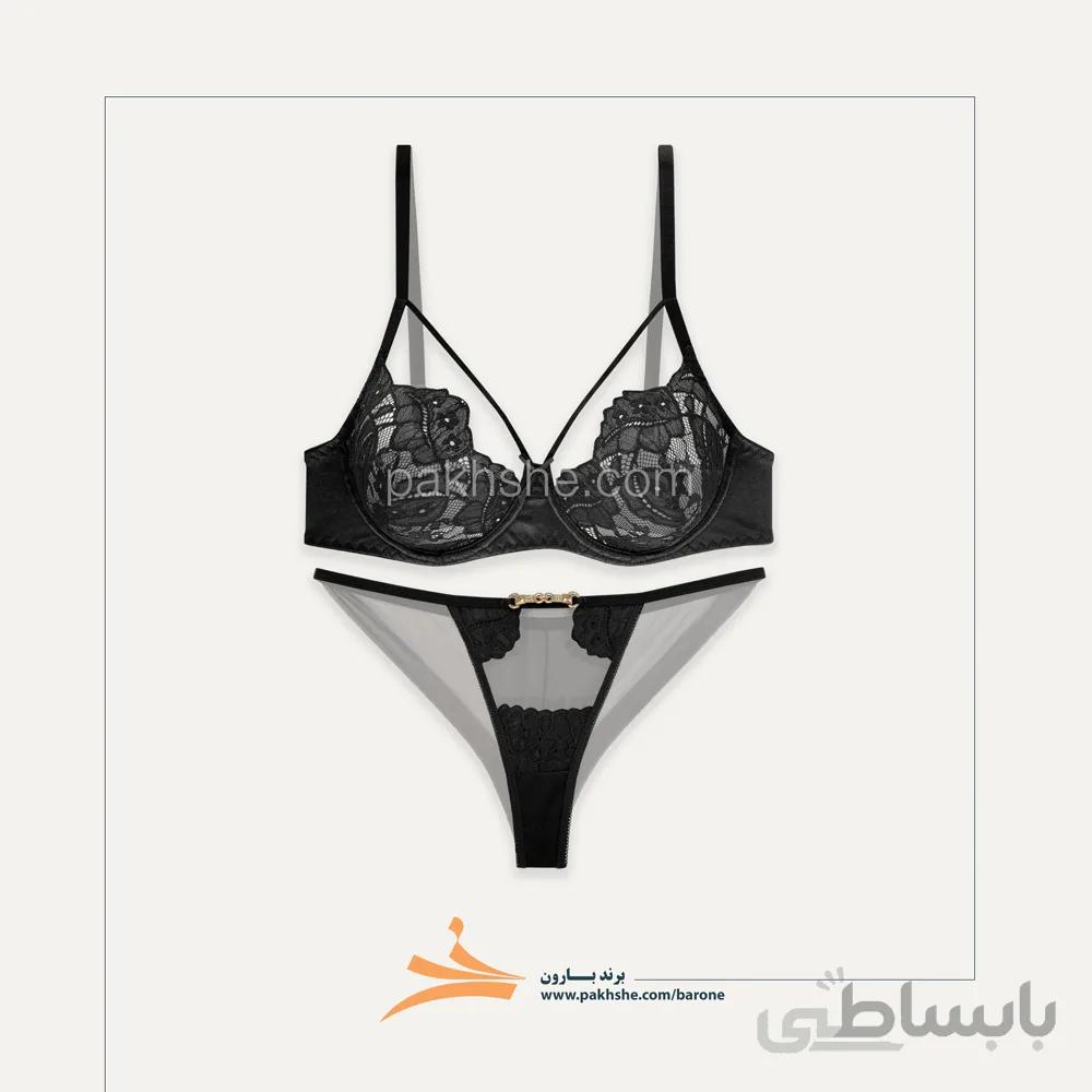 ست شورت و سوتین هارنس دار دانتل برند لاوندر کد f2001