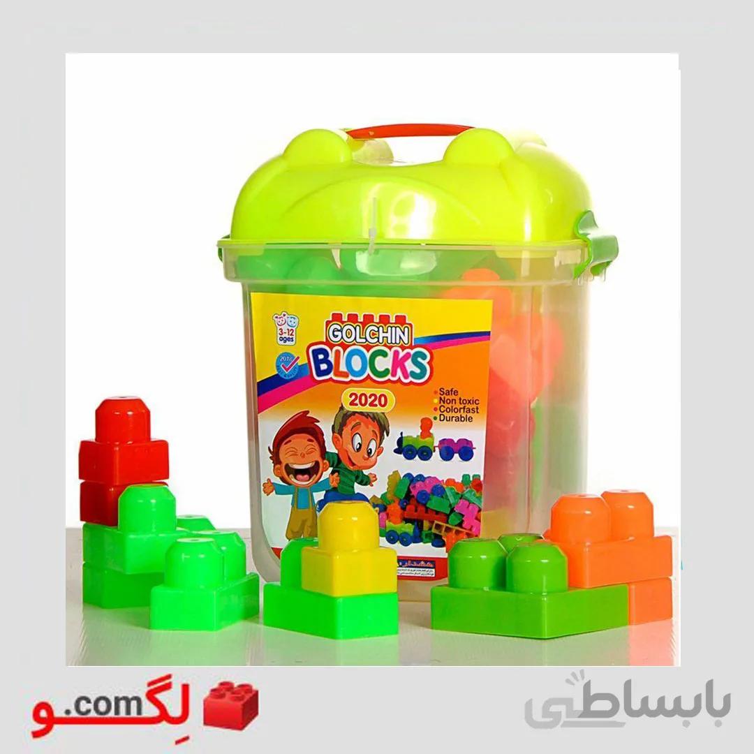 لگو درشت سطلی ۸۰ قطعه