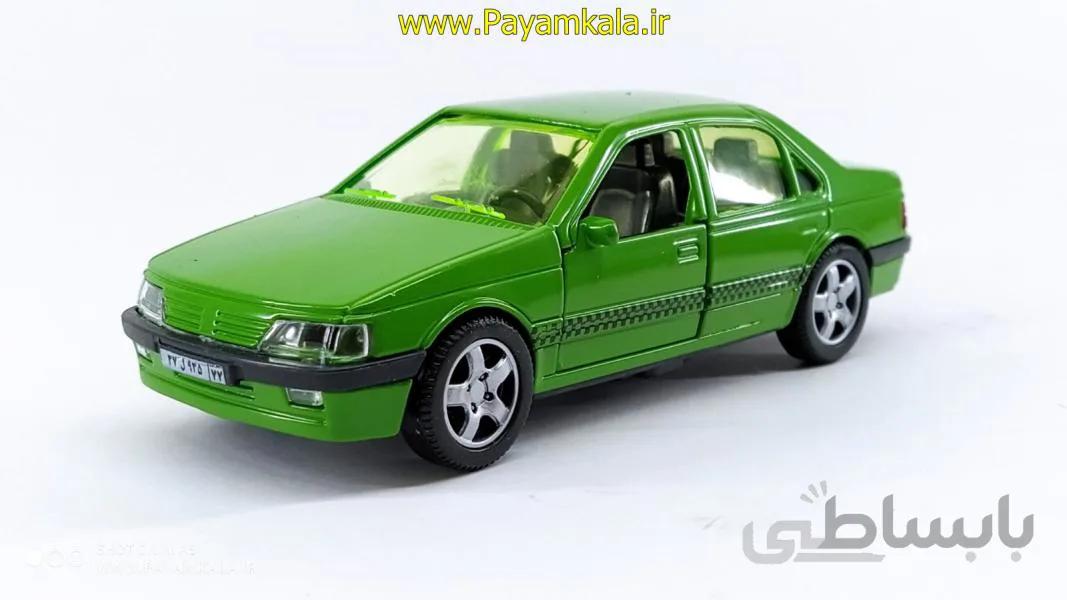 ماشین اسباب بازی پژو 405 تاکسی سبز