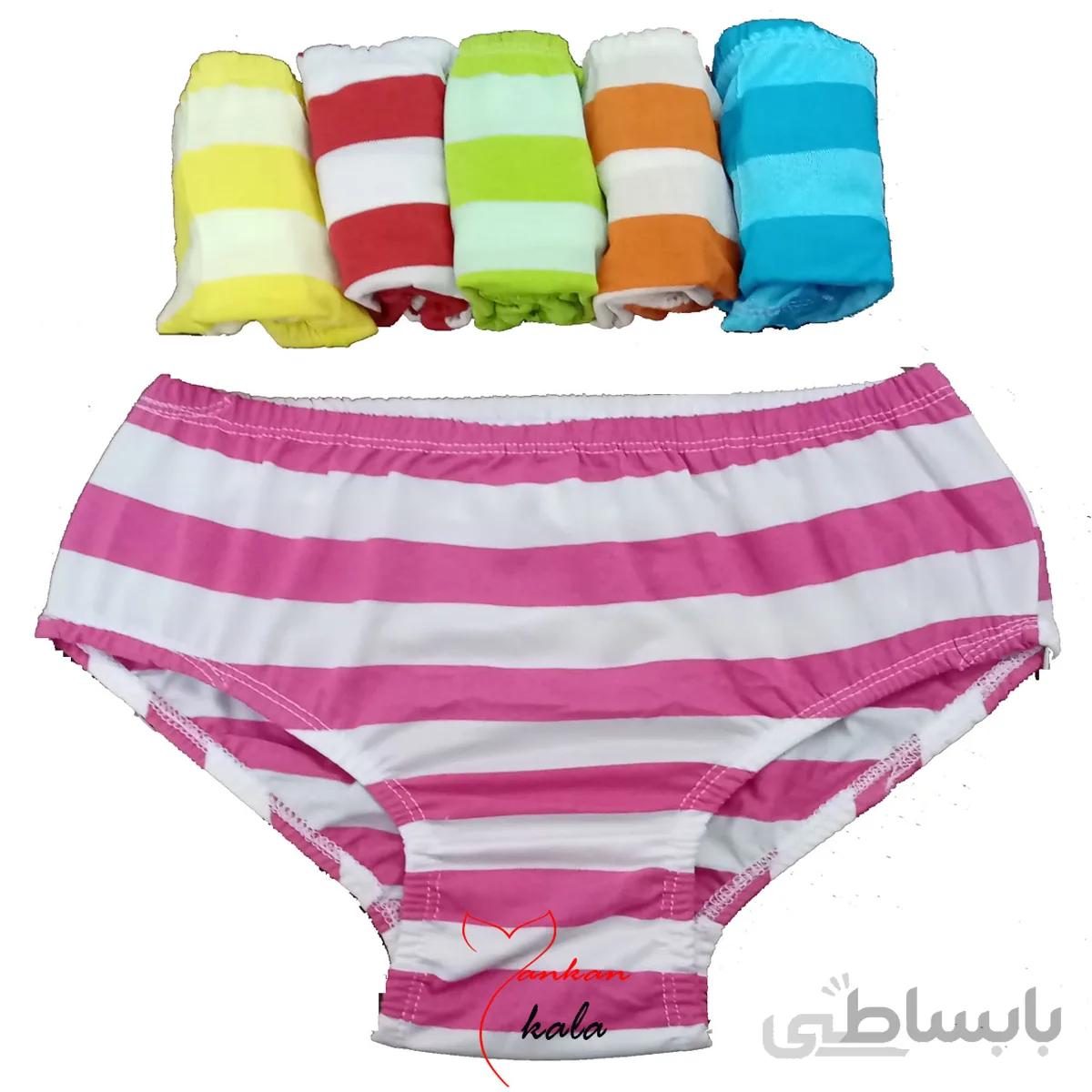 شورت نخی راه راه زنانه کد 2002 ا Women's cotton shorts code 2002