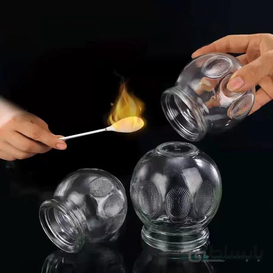 کاپ شیشه ای بادکش گرم وارداتی