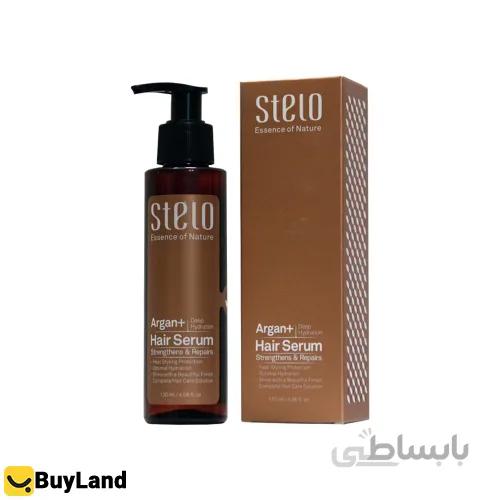 سرم آبرسان و تغذیه کننده استلو مخصوص موهای خشک 120 میل ا Stelo Nature Lab Re-Hydrate Hair Serum With Argan 120 ml