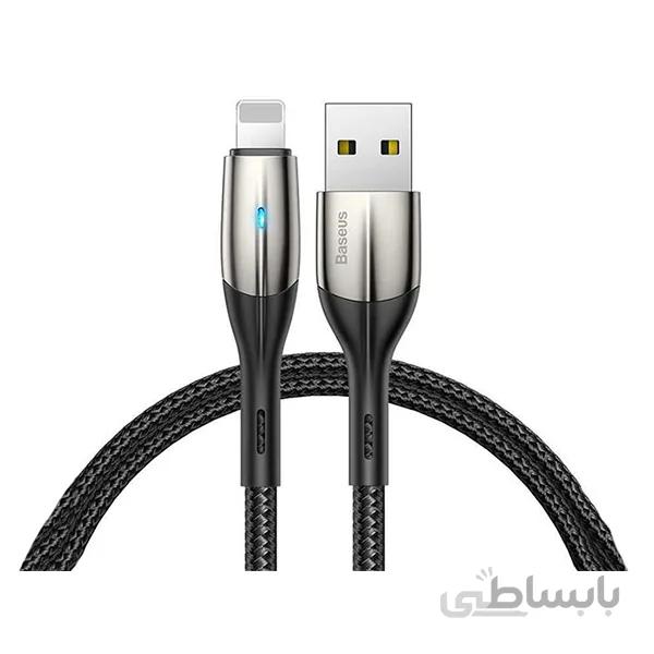 کابل شارژ سریع و انتقال داده لایتنینگ بیسوس Baseus Horizontal Lightning Data Cable 2m