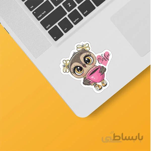 استیکر لپ تاپ طرح جغد کد۰۶