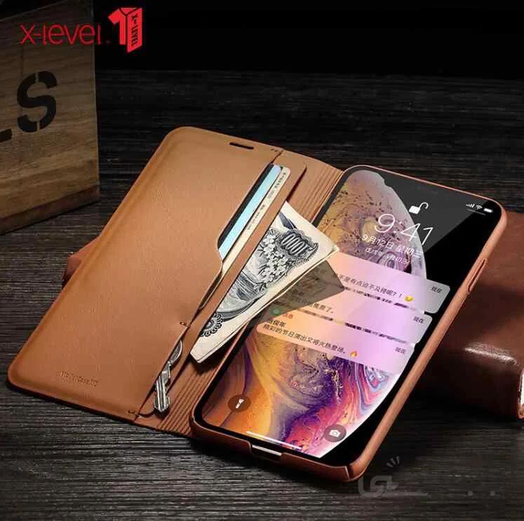 کیف محافظ چرمی آیفون 11 برند X-Level Wallet