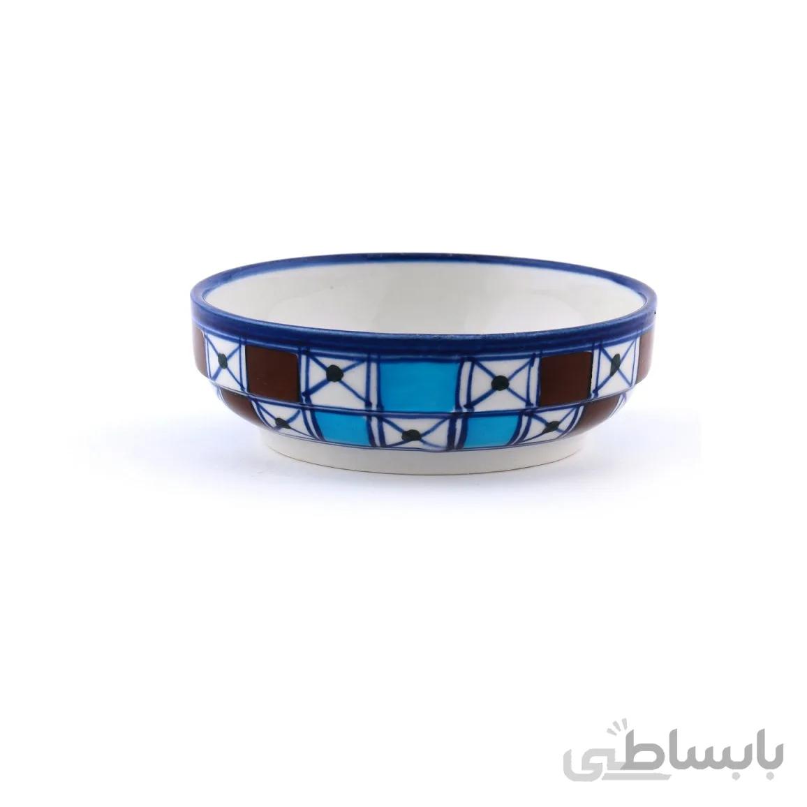 کاسه ماست خوری هتلی بزرگ چینی میبدمروارید طرح شطرنجی