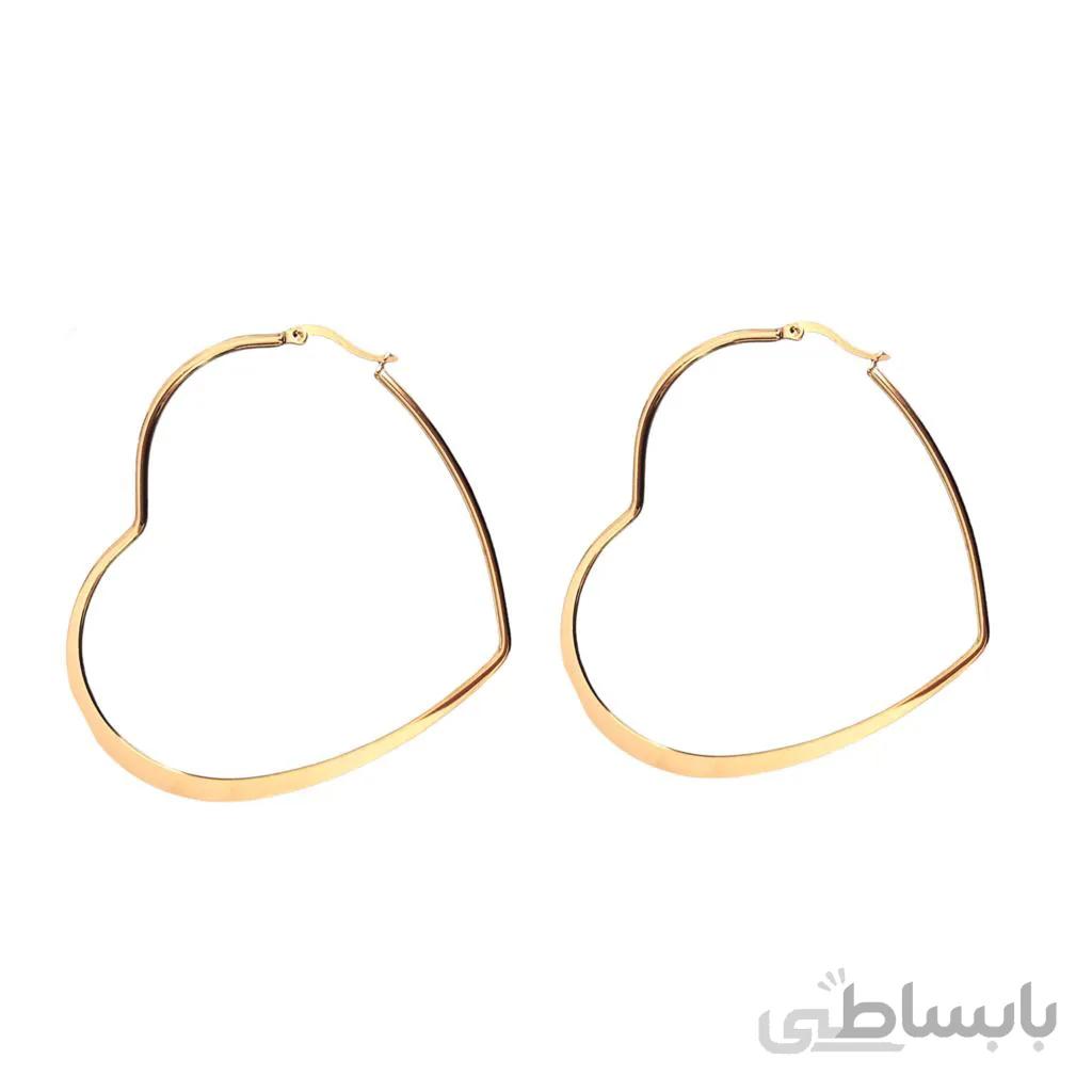 گوشواره استیل دخترانه مدل قلبی