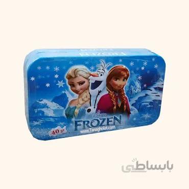 آدامس جعبه فلزی دیزنی کتابی طرح فروزن 40 گرمی