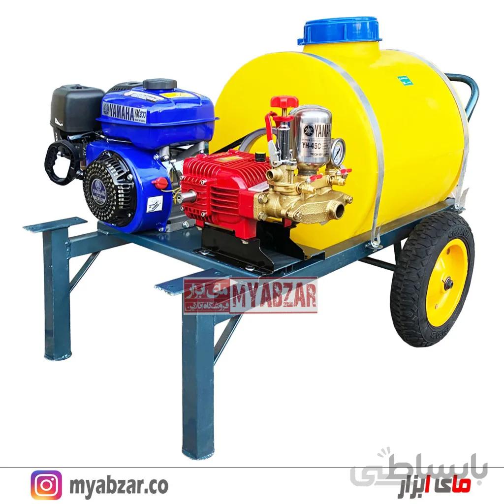سمپاش فرغونی 100 لیتری یاماها 6.5 اسب و پمپ 45 بار یاماها