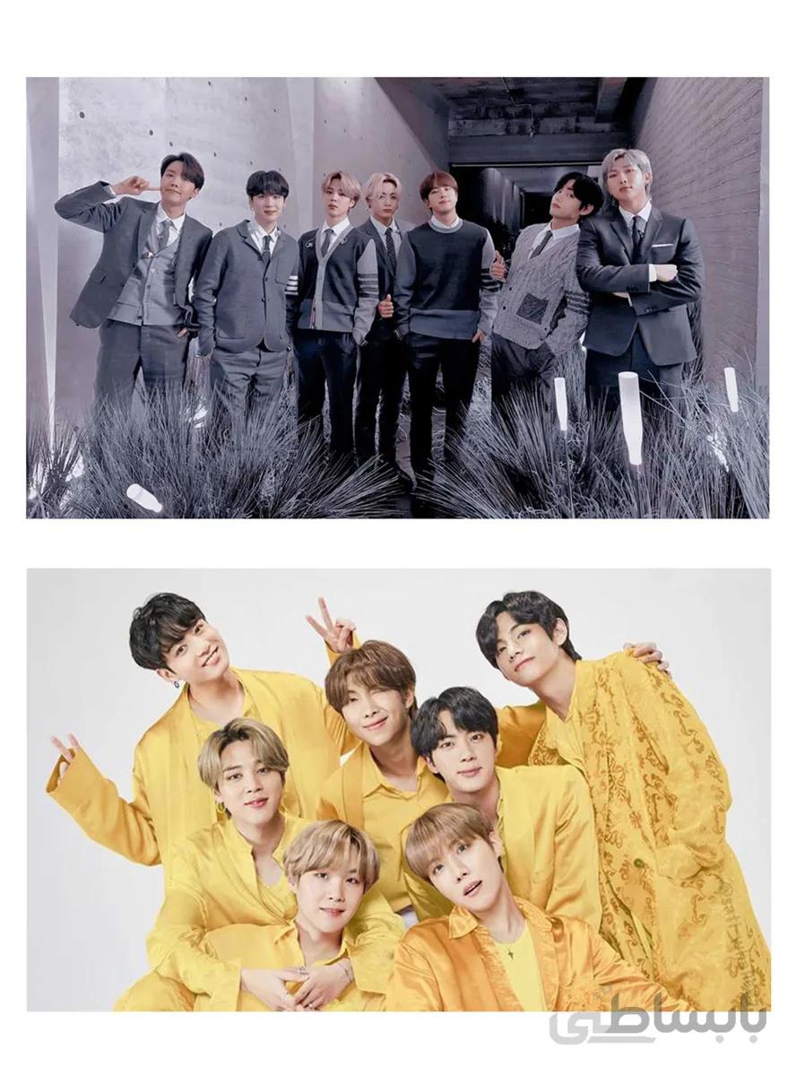 پوستر طرح بی تی اس BTS مجموعه ۲ عددی