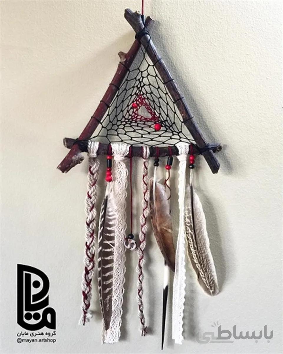 آویز دریم کچر مثلثی سایز بزرگ 004 ا 004 large triangle dream catcher