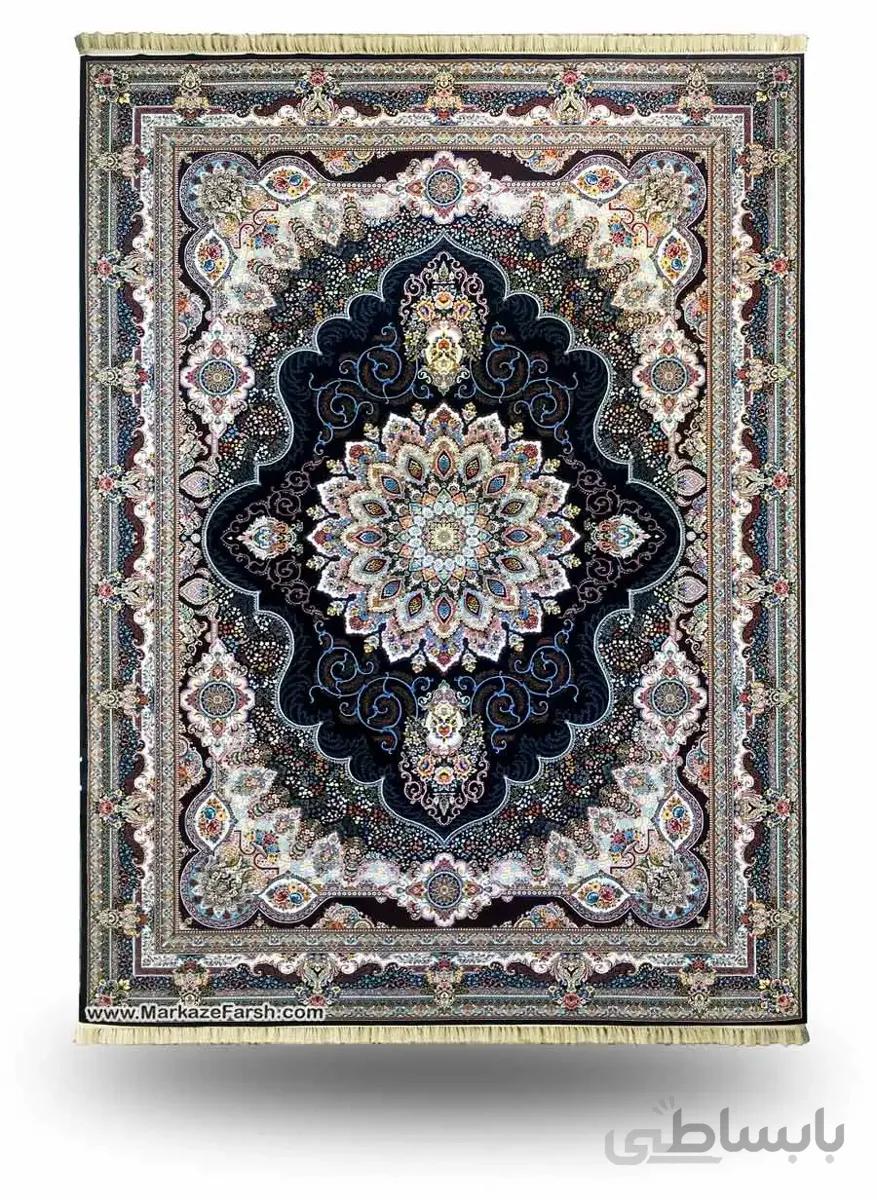 فرش طرح آریا مهر سرمه ای 700 شانه