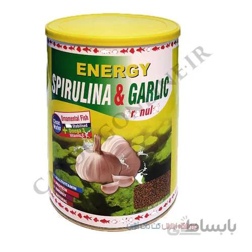 خوراک ماهی اسپیرولینا اند گارلیک(انرژی)