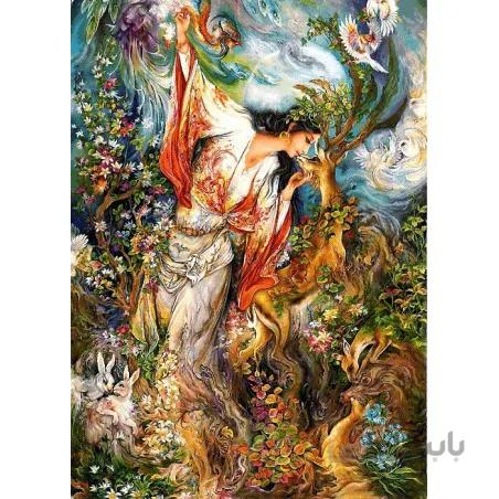 نخ و نقشه تابلو فرش طرح مینیاتوری کد 64