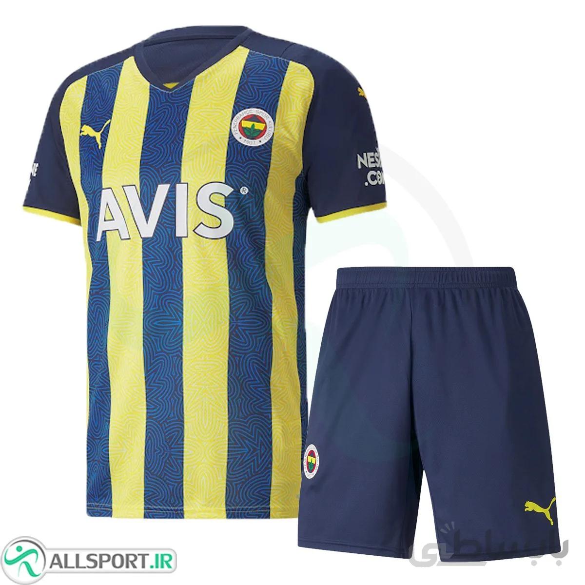 پیراهن شورت اول فنرباغچه Fenerbahce 2021-22 Home Soccer Jersey Kit Shirt+Short