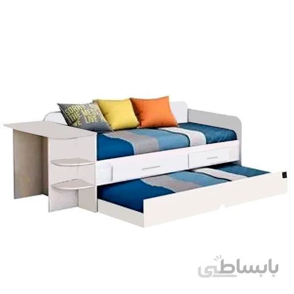 تخت خواب تکنفره لمکده مدل میزبان میهمان سایز 90×200