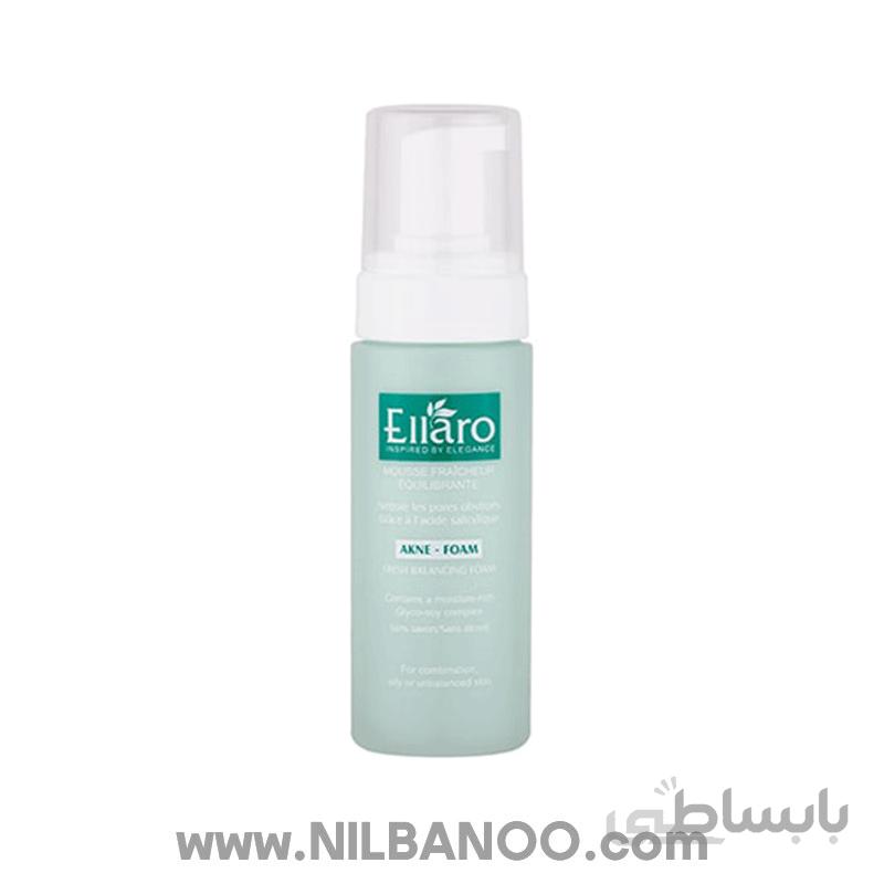 فوم شستشوی صورت فرش بالانسینگ آکنه فوم الارو ا Ellaro akne foam fresh balancing foam