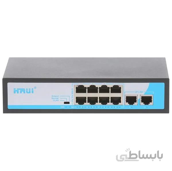 سوئیچ PoE اچ ار یو ای HRUI HR900-AF-82GN ا HRUI HR900-AF-82GN Ethernet 10 Port 100Mbps POE Switch