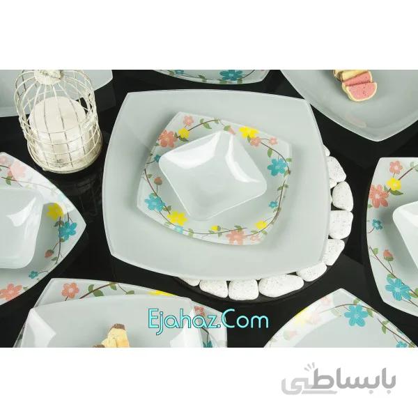 سرویس غذاخوری 25 پارچه ظروف شیشه ای طرح شایلی آرکوفام