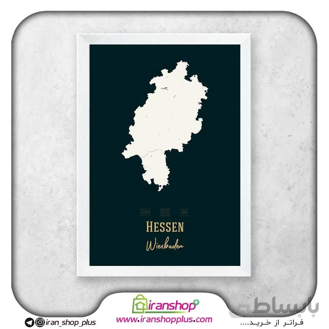 تابلو نقشه شهر هسن با تم Federal states of Germany کد Fsg02