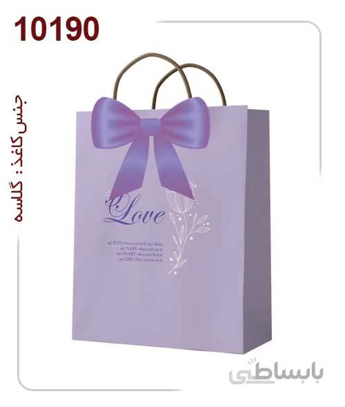 ساکدستی فانتزی پاپیون دار با کاغذ گلاسه کد10190