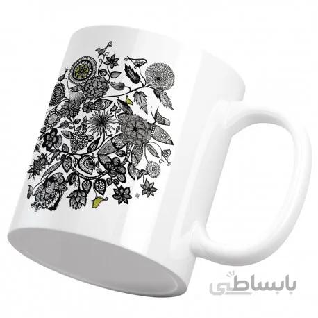 ماگ سرامیکی نقاشی باغچه خیال