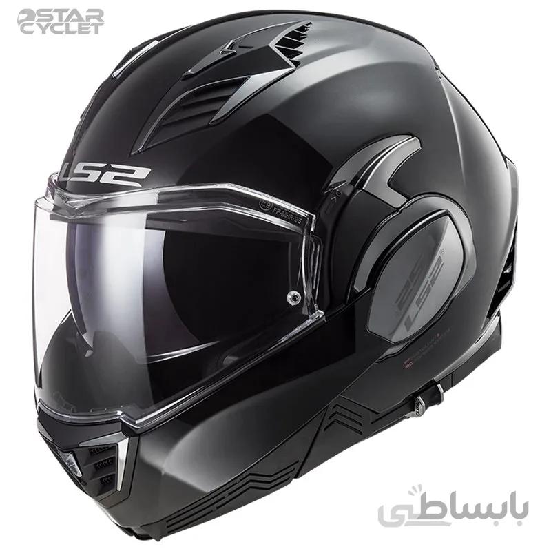 کلاه کاسکت ال اس تو فول متحرک مدل VALIANTII-BLK