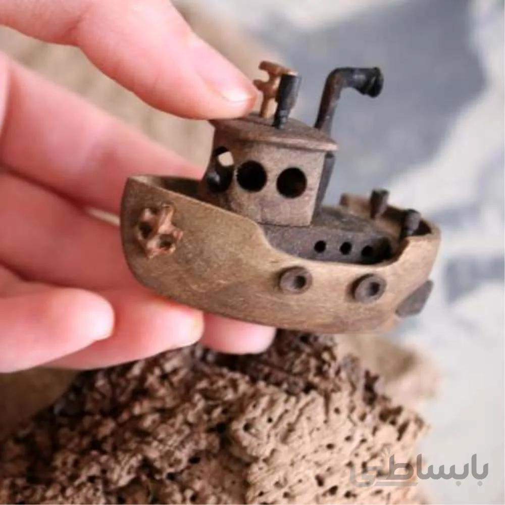 دکوری دستساز چوبی قایق ماهیگیری ا Handmade wooden decor The design of the nymph boat design includes three boats