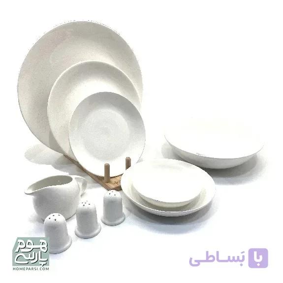 سرویس غذاخوری 30 پارچه استون ور سفید
