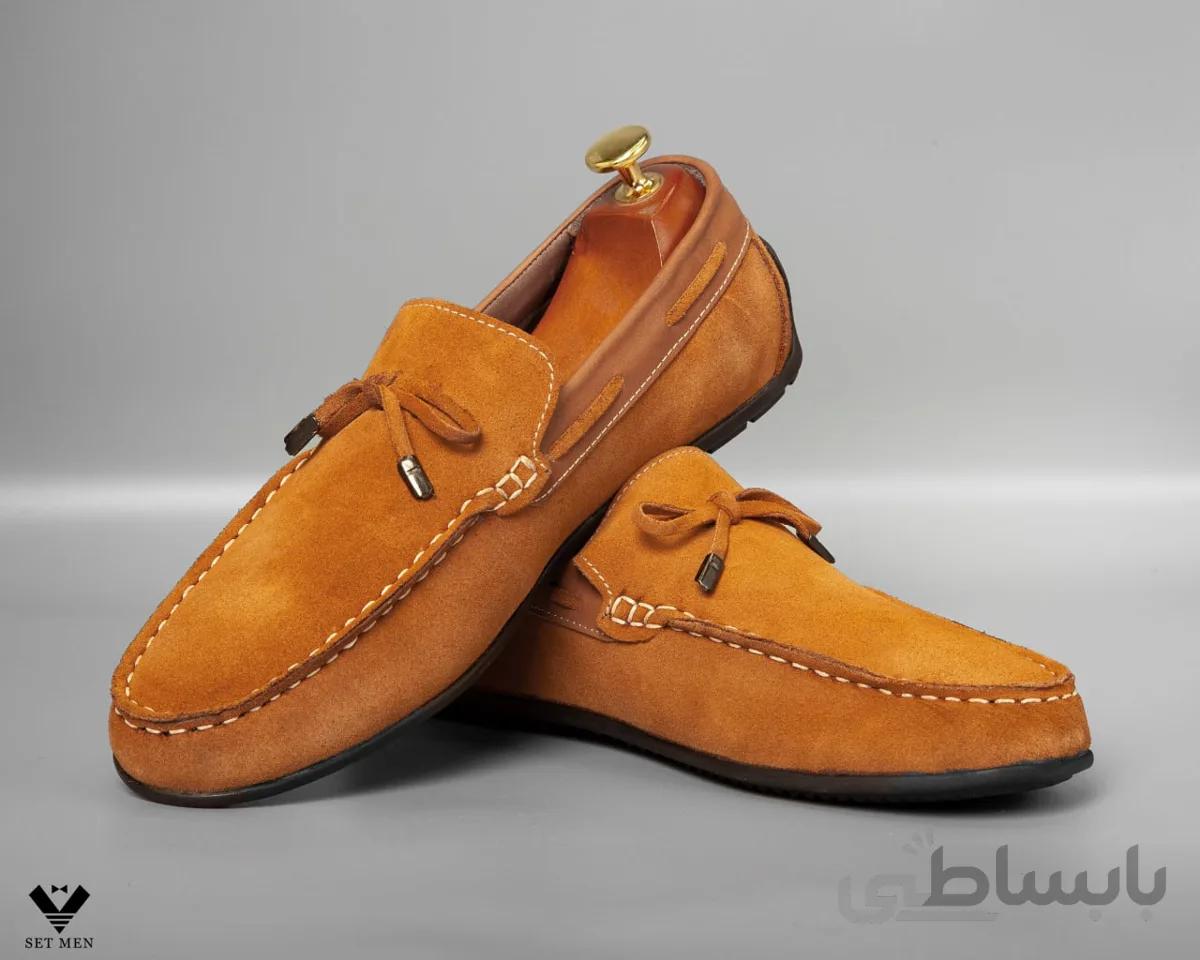 کفش کالج ساده بند پاپیونی دور بندار دوخت شده kk117