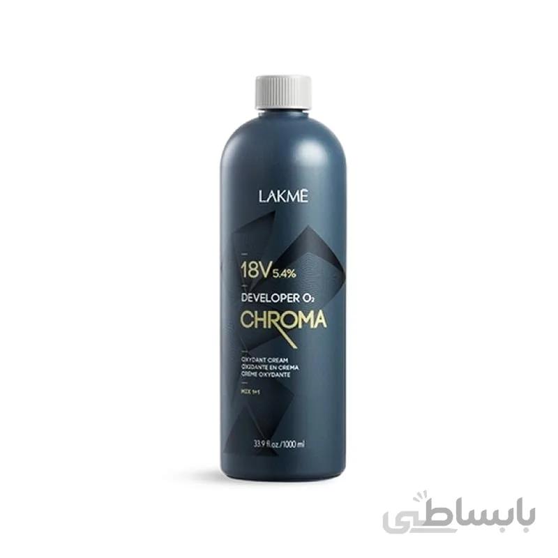 اکسیدان مو 6% کروما لاکمه 1 لیتری Lakme Chroma Developer 18 Vol 5.4% Oxydant Cream 1000ml