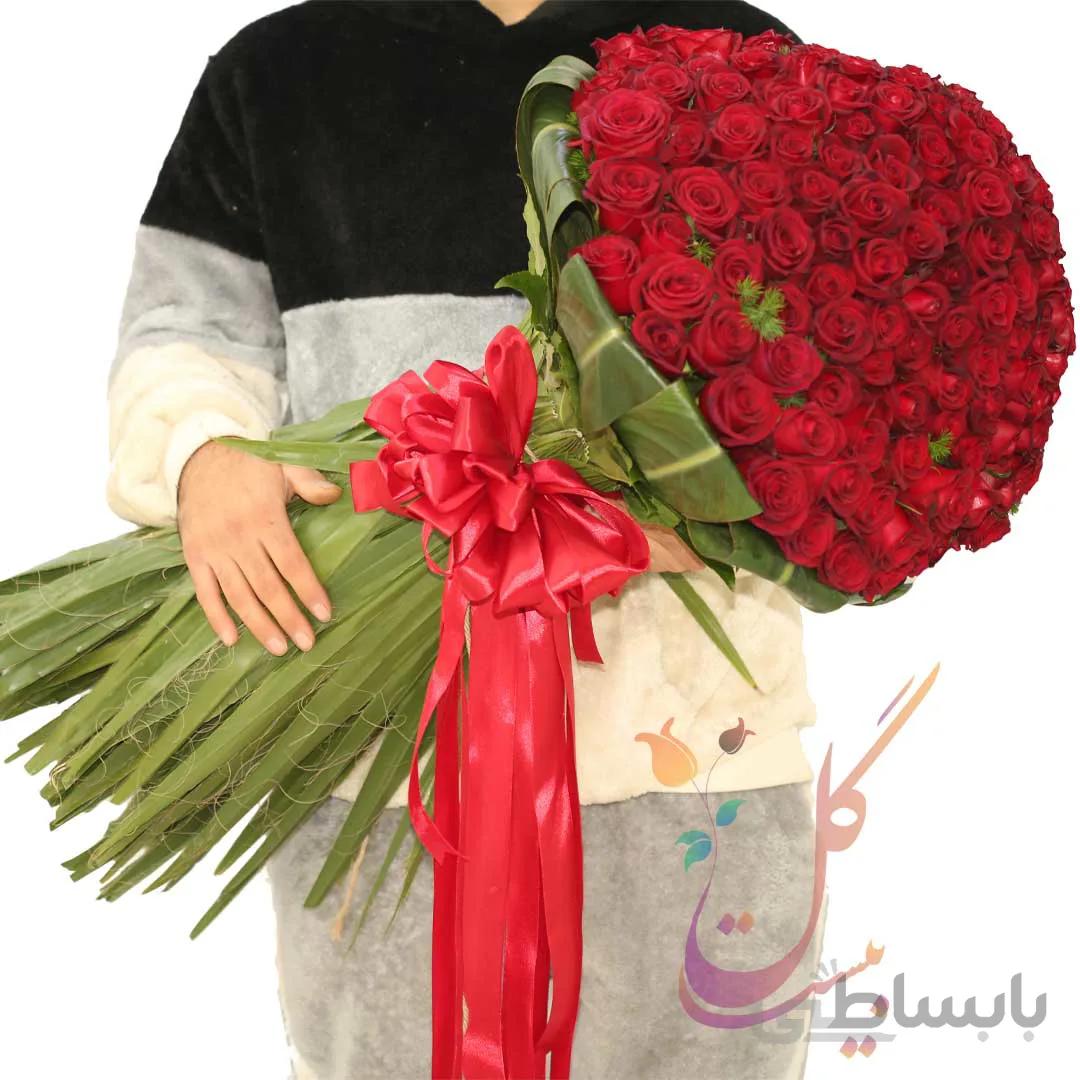 دسته گل رز هلندی قرمز