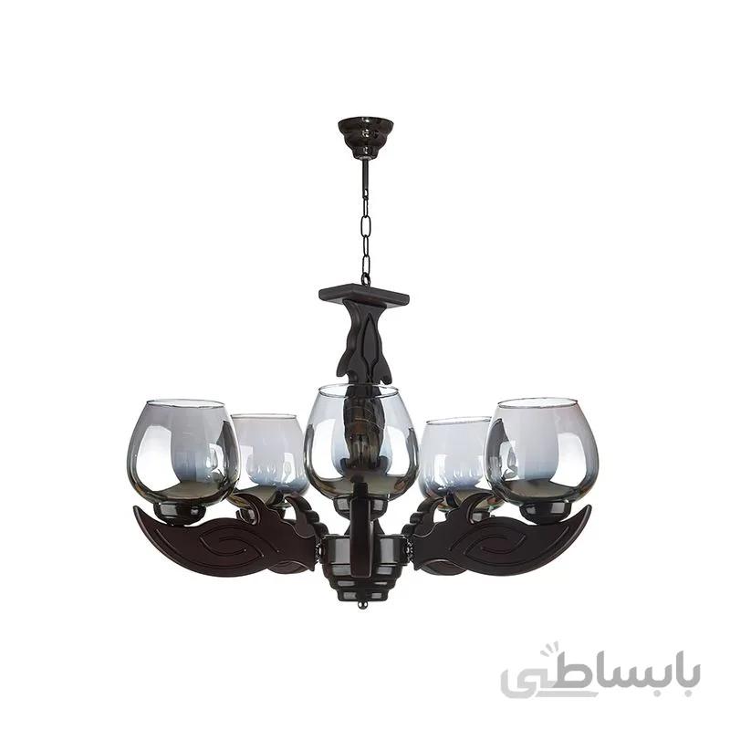 لوستر 5 شعله چشمه نور مدل G657/5-BR