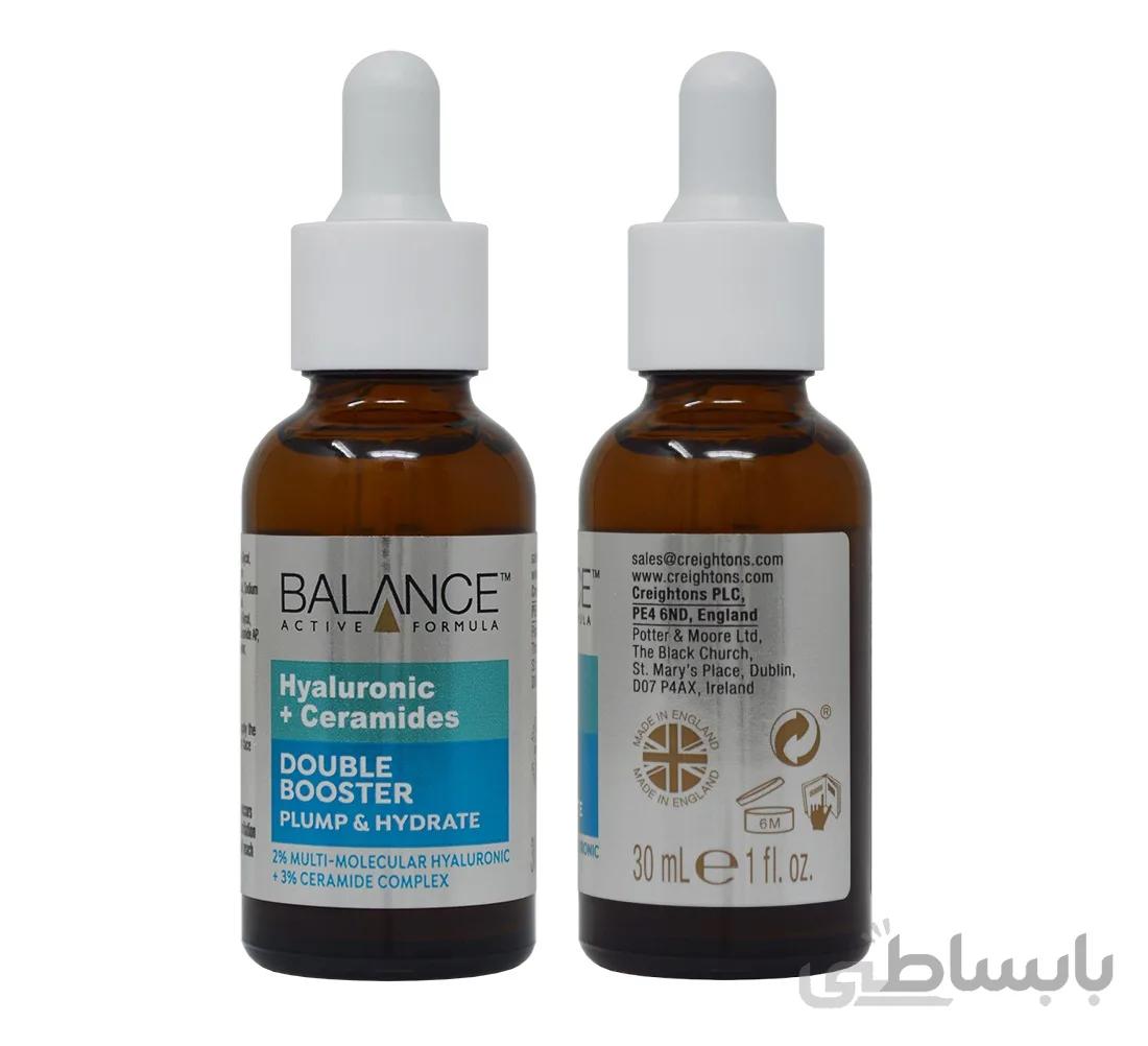 سرم صورت دوبل هیالورونیک اسید بالانس بوستر hyaluronic ceramides