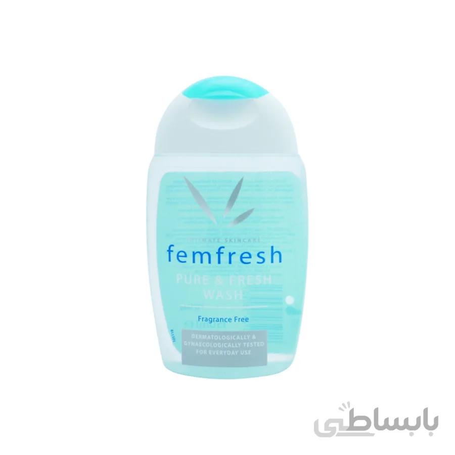 ژل شستشوی بانوان فم فرش آبی Femfresh Wash Pure and Fresh 150ml