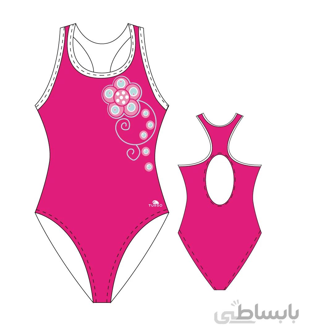 مایو شنا دخترانه توربو Flowers ا Turbo girl Swimsuit Flowers