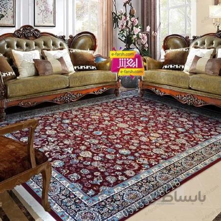 فرش ماشینی نگین مشهد طرح 2591 لاکی