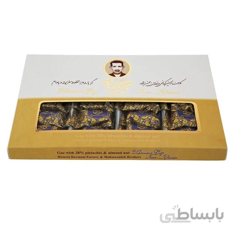 گز کرمانی 28 درصد مخلوط لقمه (پسته و بادام) – 250 گرم