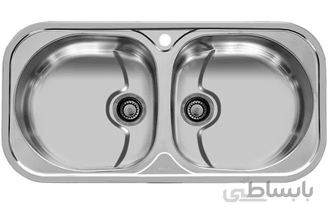 سینک ظرفشویی توکار اخوان ا Akhavan Double Bowl Sink 114