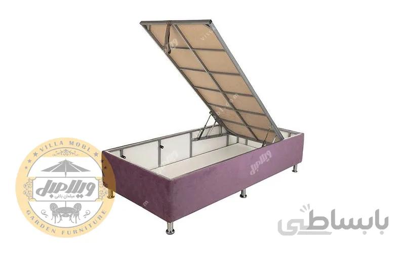 تخت باکس ثابت و جک دار و تاج باکس یک نفره