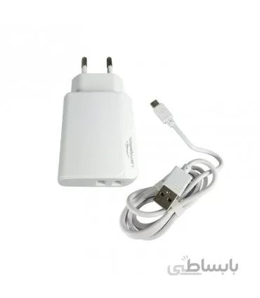 شارژر فست لاپرامول مدل LP-C2 همراه با کابل میکرو یو اس بی