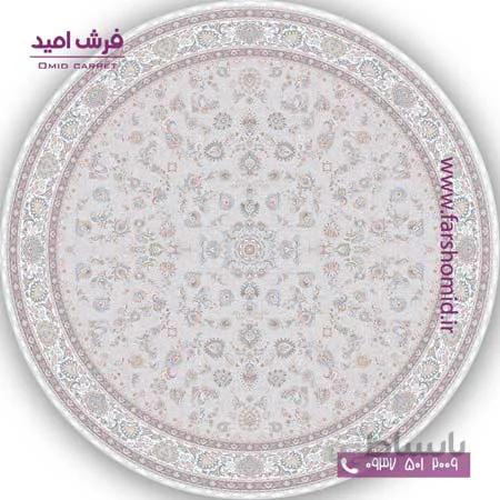فرش ماشینی دایره برجسته 1200 شانه 8 رنگ افشان بیکران فیلی فرش محتشم