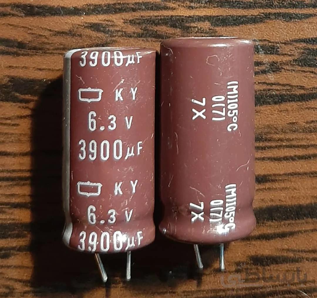 NIPPON 6.3V 3900uF – خازن الکترولیت، ۶.۳ ولت، ۳۹۰۰ میکروفاراد
