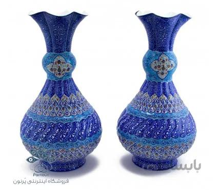 گلدان میناکاری 30 سانتی تنه گرد