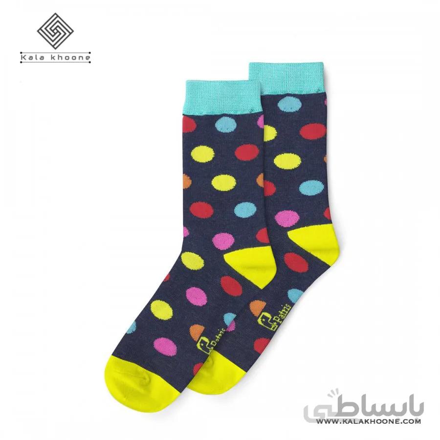 جوراب فانتزی طرح توپ رنگی
