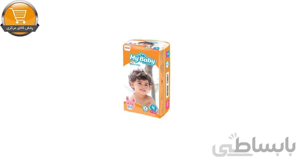 پوشک بچه مای بیبی کد 01 سایز 4 بسته 8 عددی