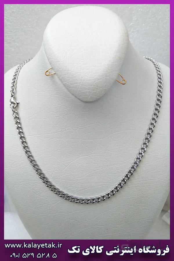 زنجیر کارتیه نقره ای استیل